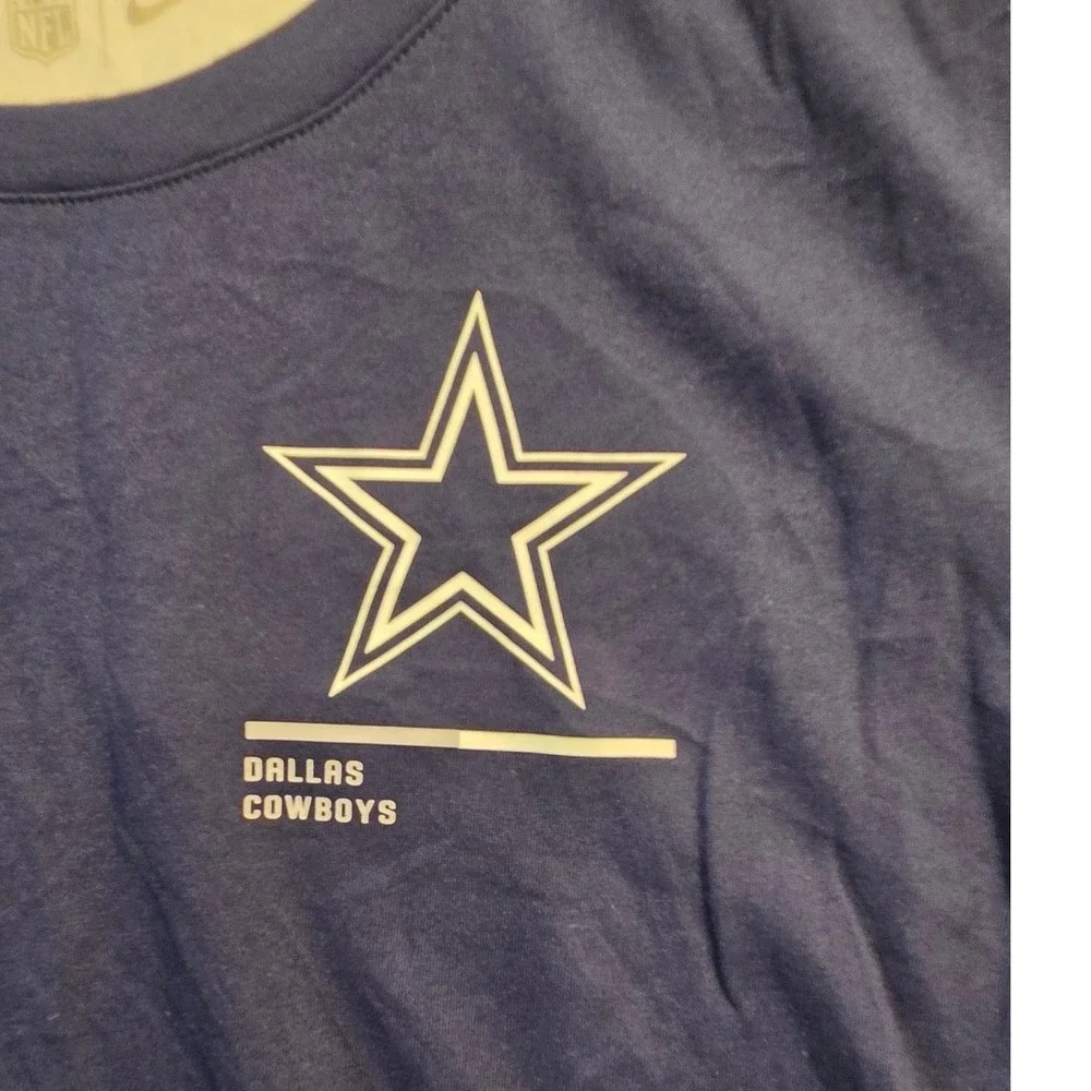 Nike Dallas Cowboys T-Shirt Womens Size M Blue New NFL Dri-FIT Colorblock Star